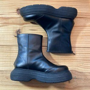 Alohas Ink Black vegan leather boots EU 39